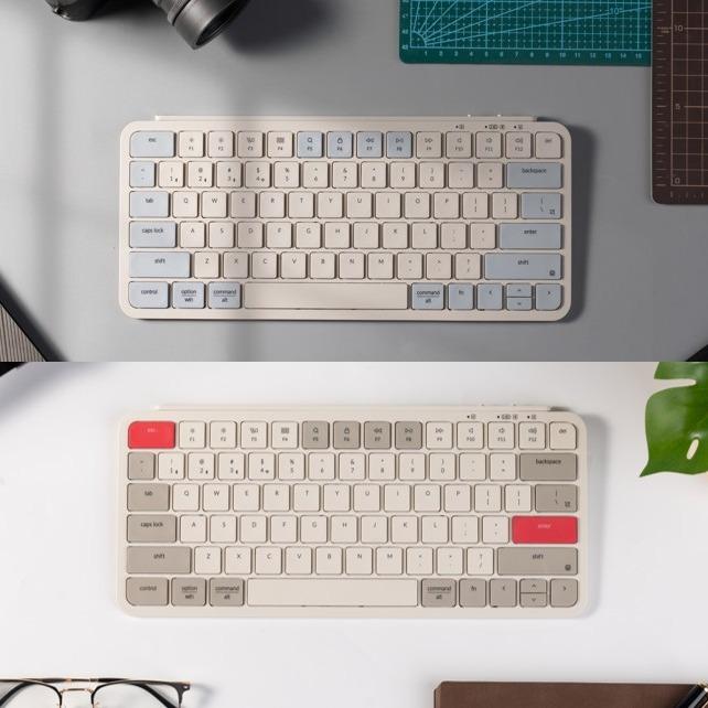 Paket Sleeves Keychron B1 Pro Retro Ultra-slim Wireless Keyboard iPad Tablet Android Wireless Bluetooth, Dongle 2.4GHz & Wired