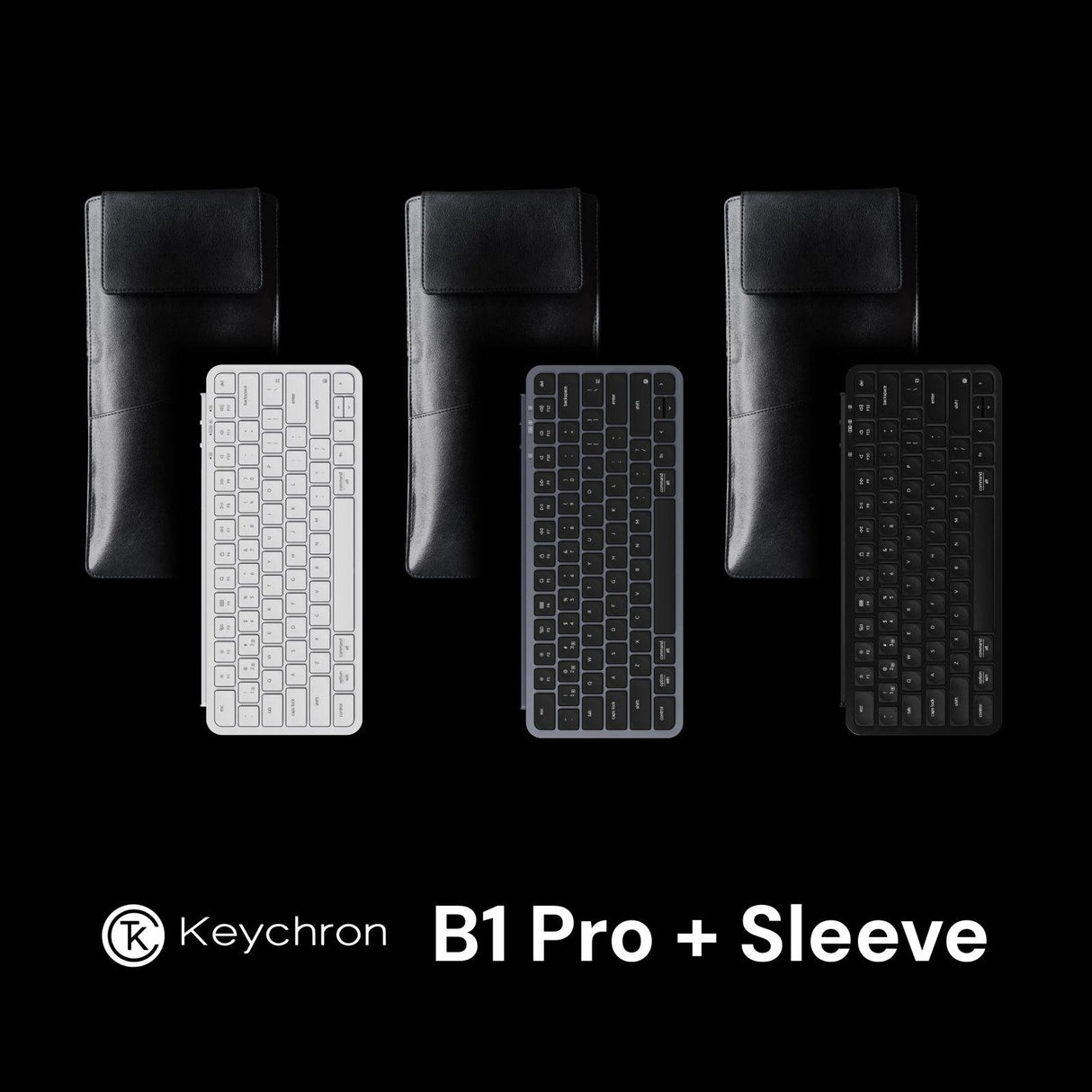 Keychron B1 Pro Wireless Keyboard supports Dongle 2.4GHz, Bluetooth & Wired modes + BONUS Sleeves