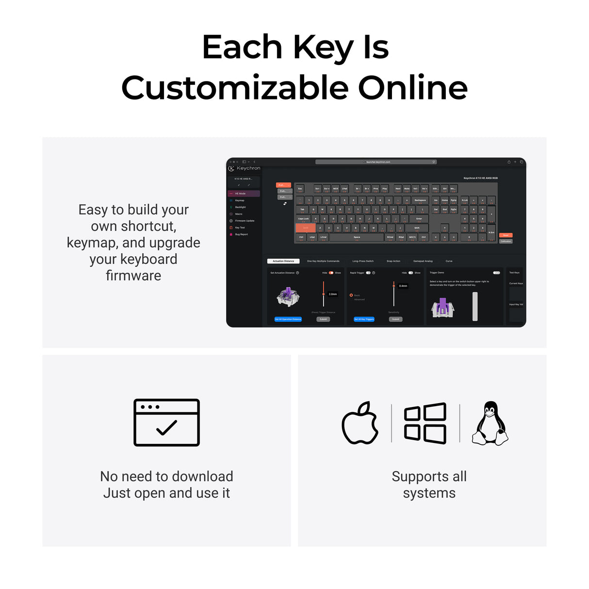 Keychron K10 HE Wireless Magnetic Switch Custom Keyboard