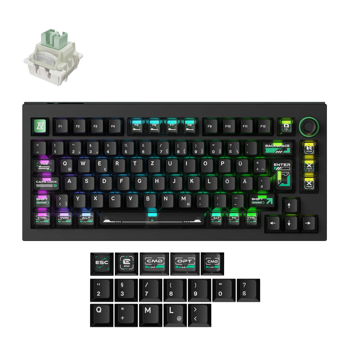 Lemokey L5 HE 8K Custom Gaming Keyboard Cyber ISO-DE layout