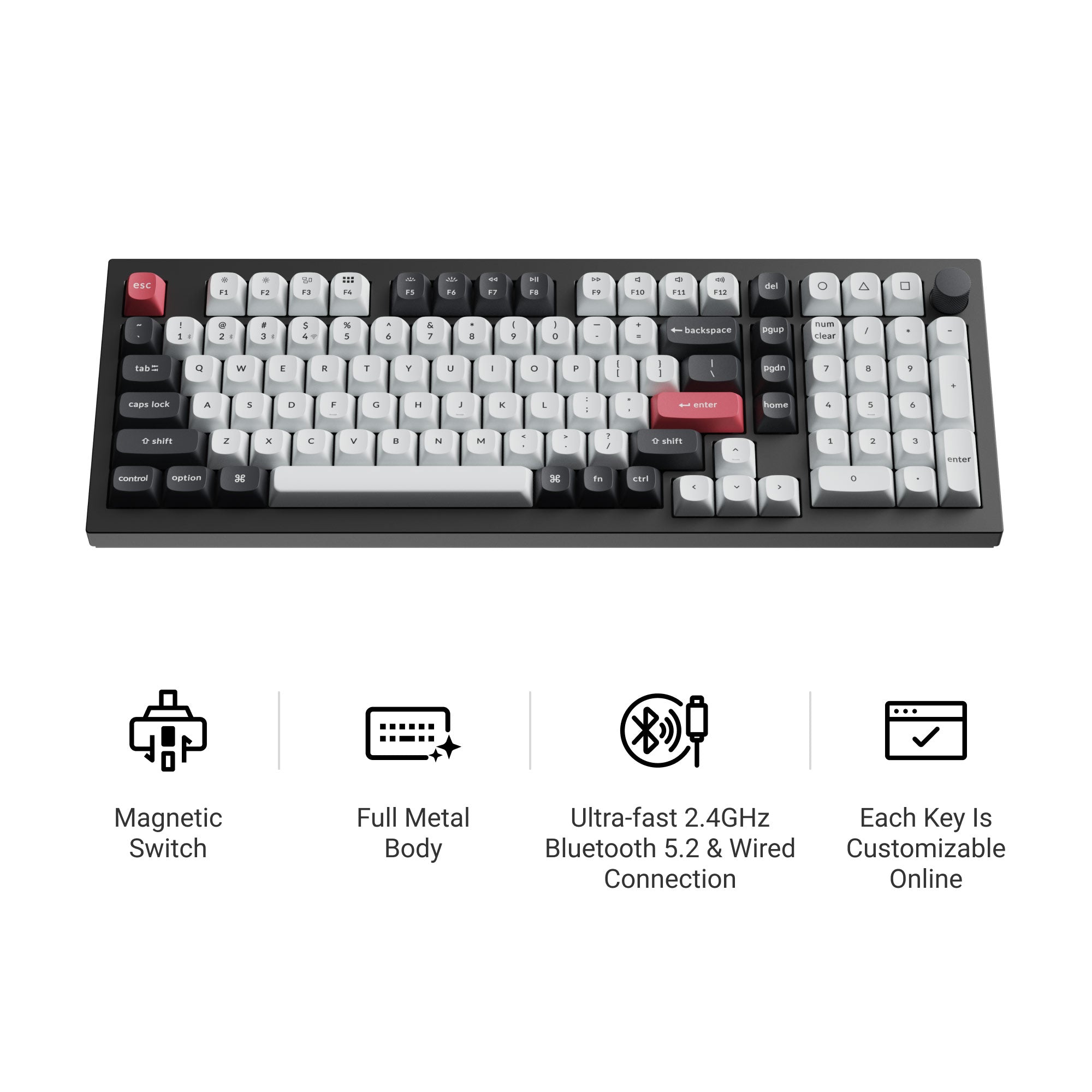 Keychron Q5 HE QMK Wireless Custom Keyboard – Keychron Indonesia