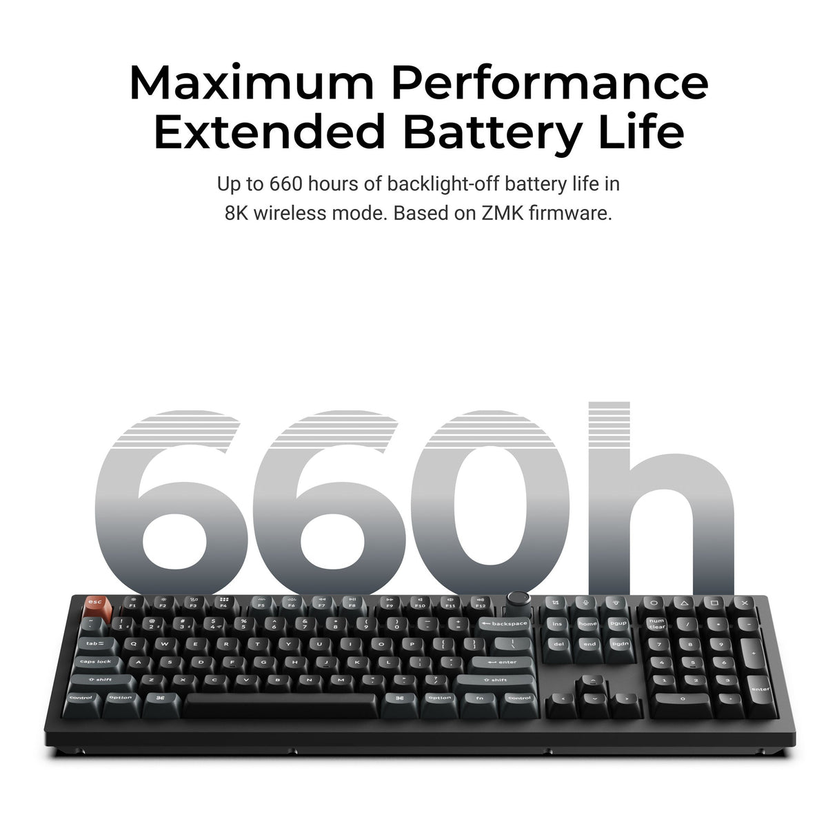 Keychron V6 Ultra 8K Wireless Custom Mechanical Keyboard 660 Hours Battery Life