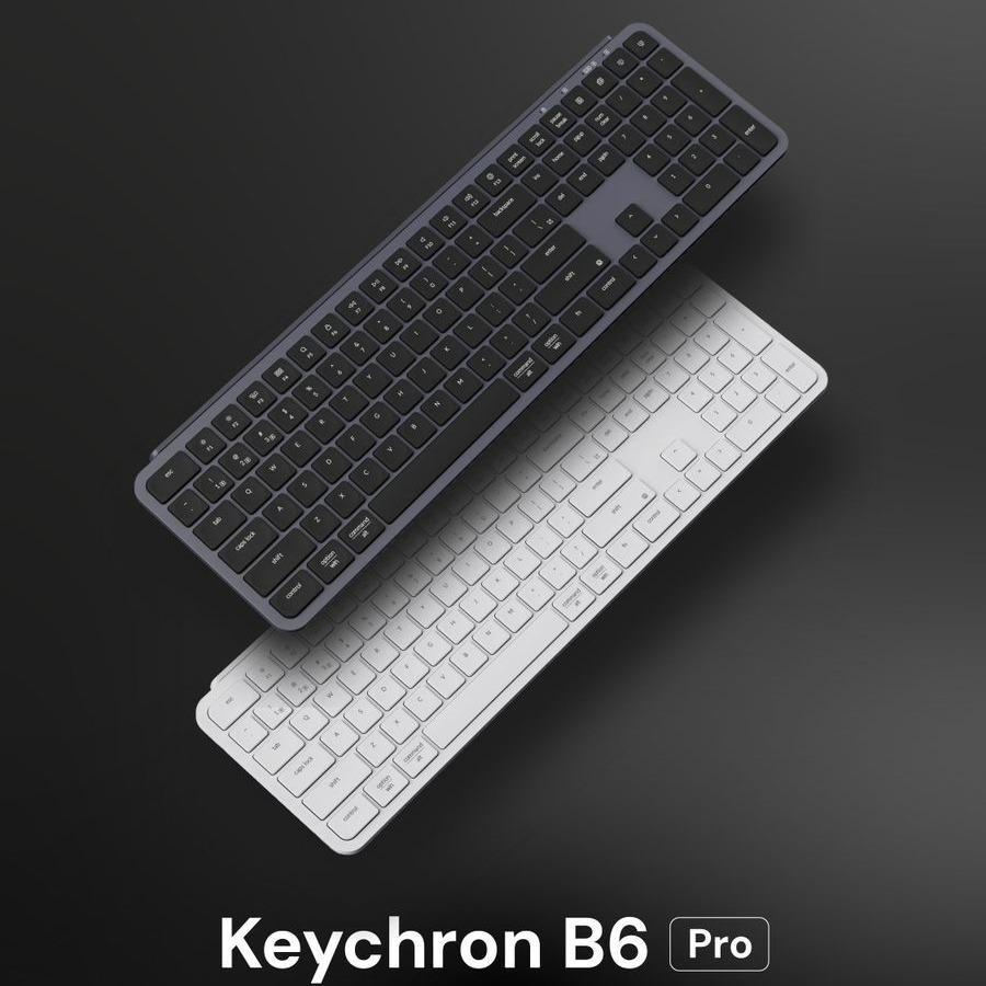 Paket Keychron B6 Pro Ultra-Slim Wireless Keyboard + Sleeve kompatilbel MacOS Windows Linux iPad MacBook