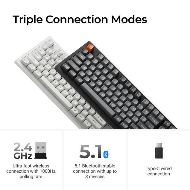Keychron K10 Max RGB Backlight Hot-Swappable QMK Wireless Mechanical Keyboard