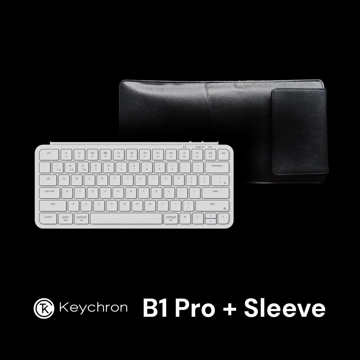 Keychron B1 Pro Wireless Keyboard supports Dongle 2.4GHz, Bluetooth & Wired modes + BONUS Sleeves