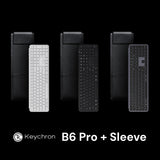 Paket Keychron B6 Pro Ultra-Slim Wireless Keyboard + Sleeve kompatilbel MacOS Windows Linux iPad MacBook