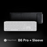 Paket Keychron B6 Pro Ultra-Slim Wireless Keyboard + Sleeve kompatilbel MacOS Windows Linux iPad MacBook
