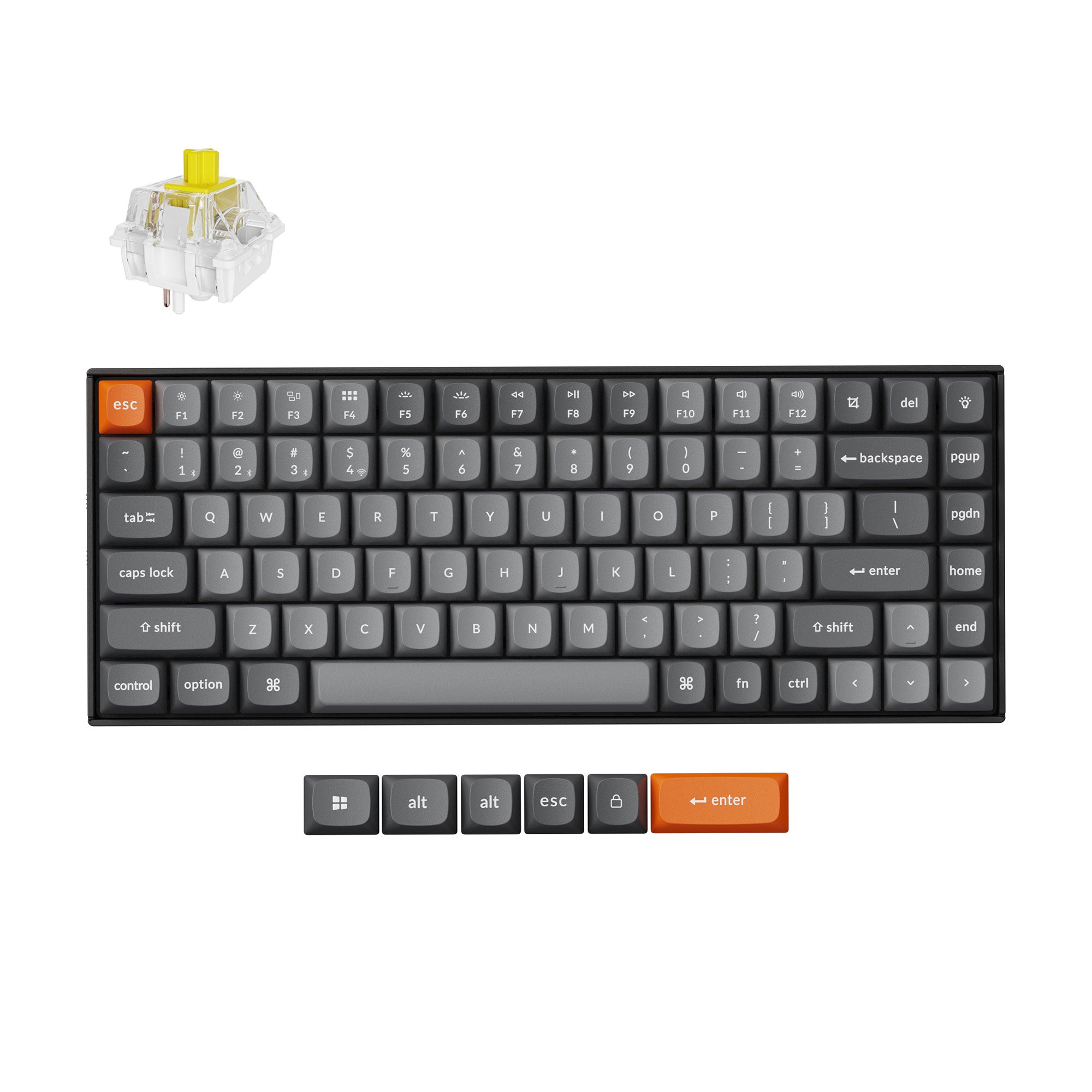 keychron k2Max usレイアウト（純正パームレスト付き） Keychron K2 MAX QMK ワイヤレスカスタム・メカニカルキーボード