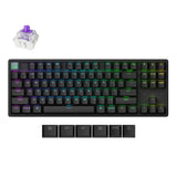 Keychron K8 HE 80 Percent Layout Wireless Magnetic Switch Custom Keyboard Standard Version Black RGB Backlight Double-Shot PBT Keycaps