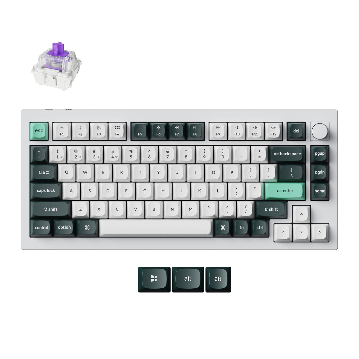 Keychron Q1 HE QMK Wireless Custom Keyboard Shell White