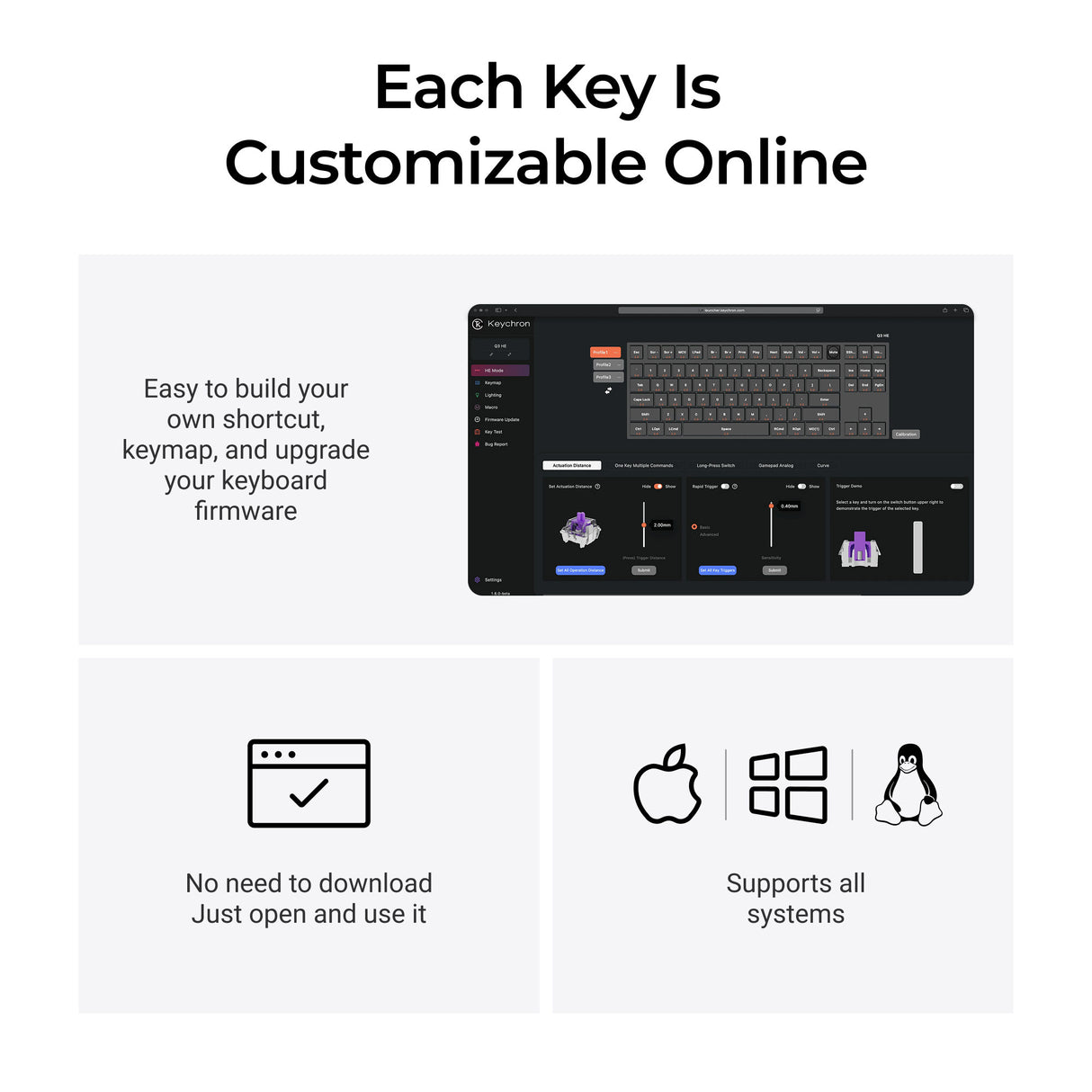 Keychron Q3 HE QMK Wireless Custom Keyboard