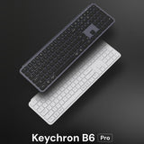 Paket Keychron B6 Pro Ultra-Slim Wireless Keyboard + Sleeve kompatilbel MacOS Windows Linux iPad MacBook