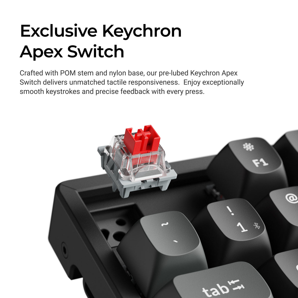 Keychron K10 Ultra 8K Keyboard Nirkabel Mekanik dengan Polling Rate 8000 Hz, Baterai 4000 mAh, dan Switches APEX Hot-Swappable - Keycaps, Computer