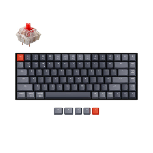 Keychron K2 wireless mechanical keyboard for Mac Windows iOS Gateron switch red with type C RGB white backlight exclusive color