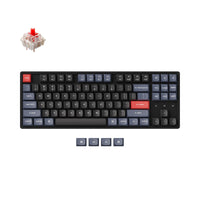 Keychron K8 Pro QMK/VIA Wireless Mechanical Keyboard for Mac and Windows PBT keycaps with PCB screw-in stabilizer and hot-swappable Gateron G Pro mechanical red switch aluminum frame