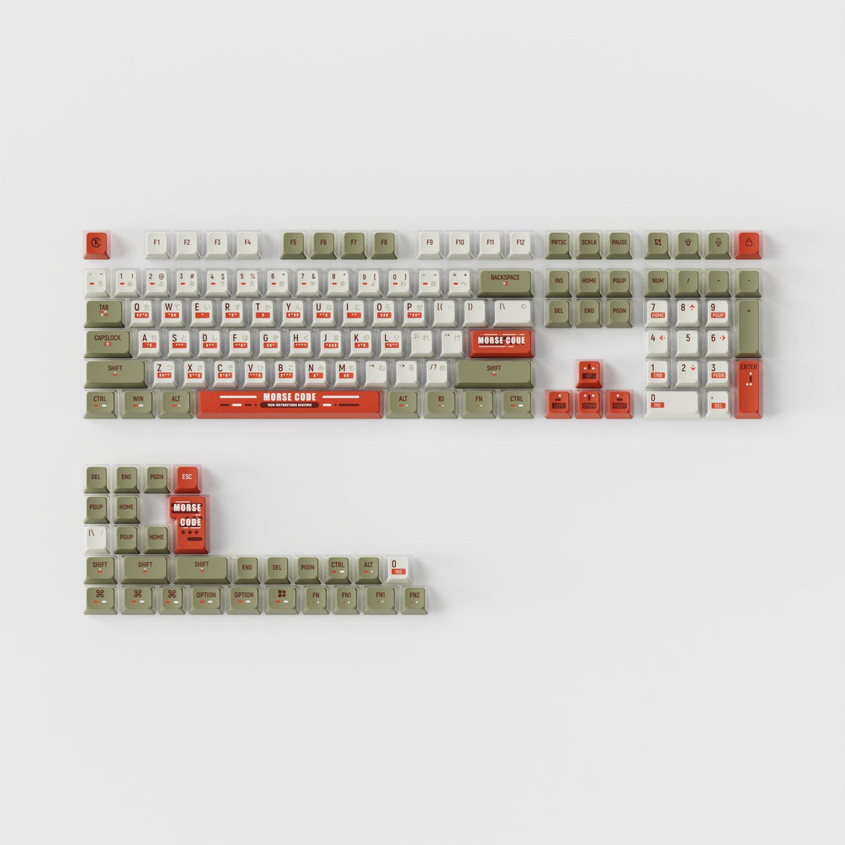 OEM Dye-Sub PBT Full Set Keycap Set - Morse Code – Keychron Indonesia