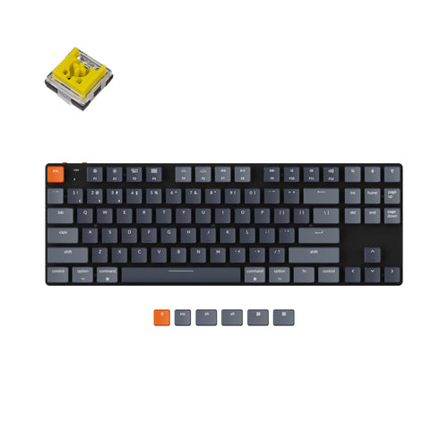 keychron k1 se ultra slim wireless mechanical keyboard low profile optical switch banana rgb backlight for mac windows