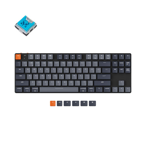 keychron k1 se ultra slim wireless mechanical keyboard low profile optical switch blue white backlight for mac windows