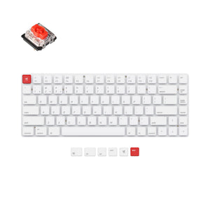 keychron k3 non backlight ultra slim wireless mechanical keyboard π edition low profile gateron mechanical switch red for mac windows