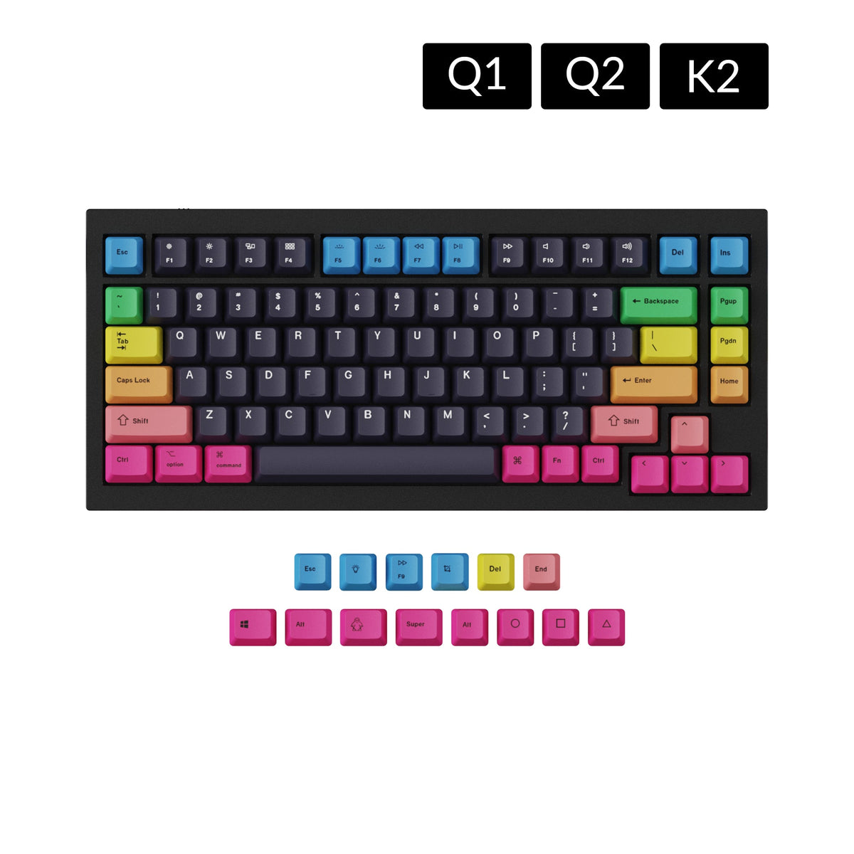 OEM Dye-Sub PBT Keycap Set - Rainbow – Keychron Indonesia